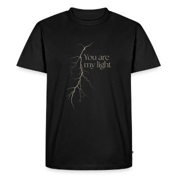 You are my light - Men's Premium Organic T-Shirt - black - Front - Nico (187cm)
