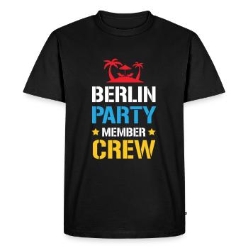 Équipe de fête berlinoise - T-shirt Premium bio Homme - noir - Devant - Nico (187cm)
