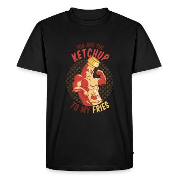 You are the ketchup for my fries hunger flirt - Men's Premium Organic T-Shirt - black - Front - Nico (187cm)