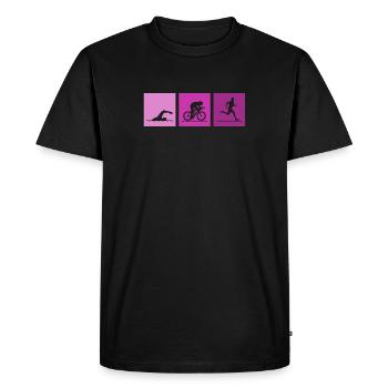 Triathlon - T-shirt Premium bio Homme - noir - Devant - Nico (187cm)