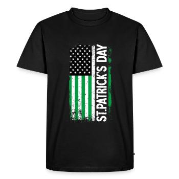 St Paddys St Patricksday Fête de la St Patrick - T-shirt Premium bio Homme - noir - Devant - Nico (187cm)