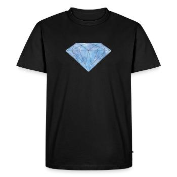 Pierre de diamant de diamant bleu - T-shirt Premium bio Homme - noir - Devant - Nico (187cm)