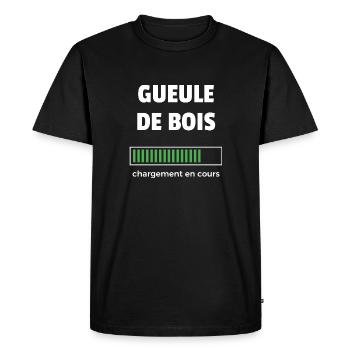 gueule de bois chargement en cours - T-shirt Premium bio Homme - noir - Devant - Nico (187cm)