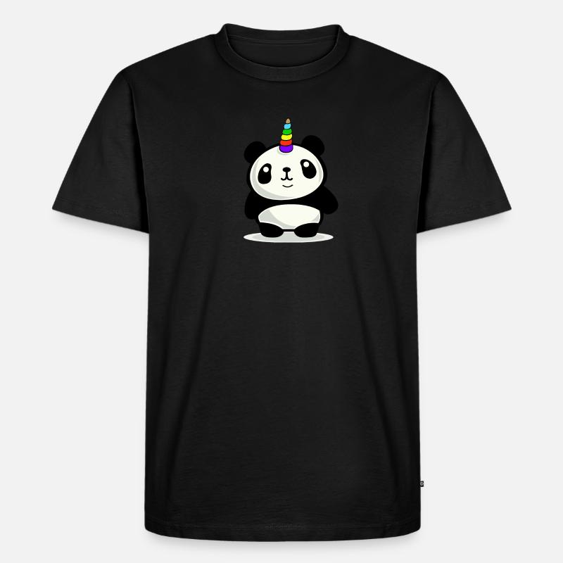 Panda Einhorn - Männer Premium Bio T-Shirt - undefined