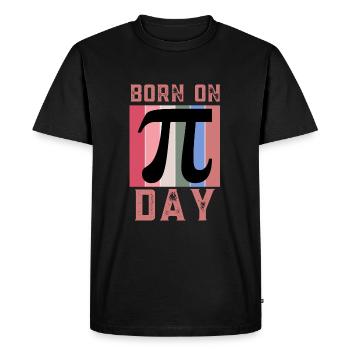 Né le jour de Pi Passionné de mathématiques 14 mars Jour de Pi - T-shirt Premium bio Homme - noir - Devant - Nico (187cm)