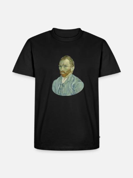 Vincent van Gogh Selvportræt Selvbillede Vincent - Herre Premium økologisk T-shirt - sort