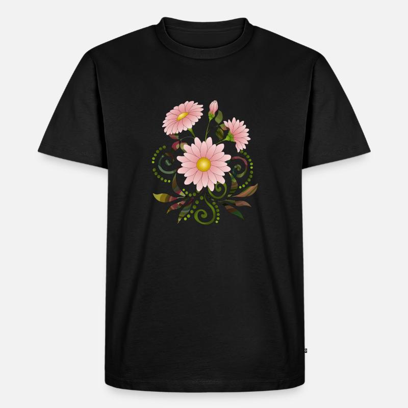 Flowers - Men's Premium Organic T-Shirt - black