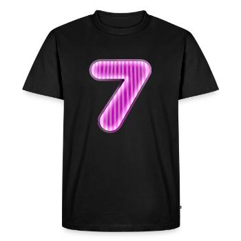 Numéro sept - T-shirt Premium bio Homme - noir - Devant - Nico (187cm)