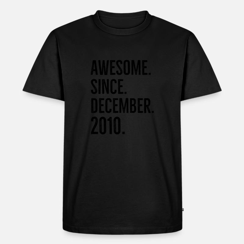 Awesome seit Dezember 2010 - Männer Premium Bio T-Shirt - Schwarz