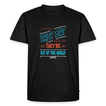 aesthetic alien pun ancient egyptian present idea - Men's Premium Organic T-Shirt - black - Front - Nico (187cm)