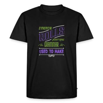 écrire lecteur écrire article anniversaire auteur blague - T-shirt Premium bio Homme - noir - Devant - Nico (187cm)