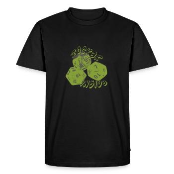 gambler - Men's Premium Organic T-Shirt - black - Front - Nico (187cm)
