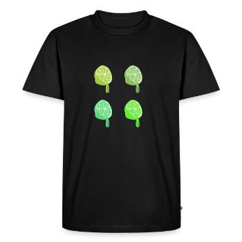 Chaux - T-shirt Premium bio Homme - noir - Devant - Nico (187cm)
