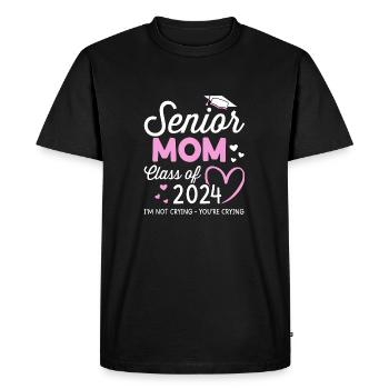Proud senior mom 2024 graduation class senior - Men's Premium Organic T-Shirt - black - Front - Nico (187cm)