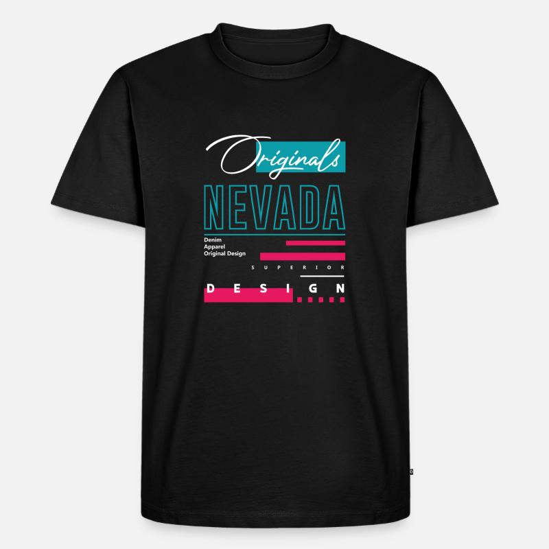 Nevada - Männer Premium Bio T-Shirt - Schwarz