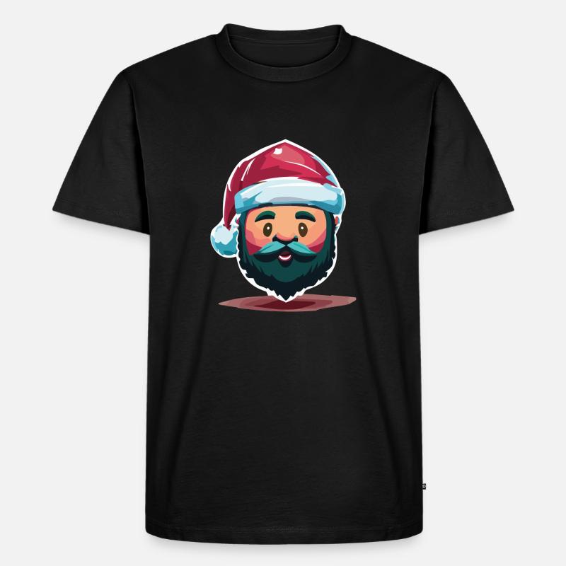 Weihnachtsmann - Männer Premium Bio T-Shirt - Schwarz
