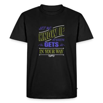 citation blague volley-ball sport amour churrascada - T-shirt Premium bio Homme - noir - Devant - Nico (187cm)