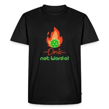 Pickleball dink - T-shirt Premium bio Homme - noir - Devant - Nico (187cm)
