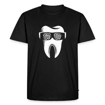Sunglasses Tooth with Style - Funny Gift! - Men's Premium Organic T-Shirt - black - Front - Nico (187cm)
