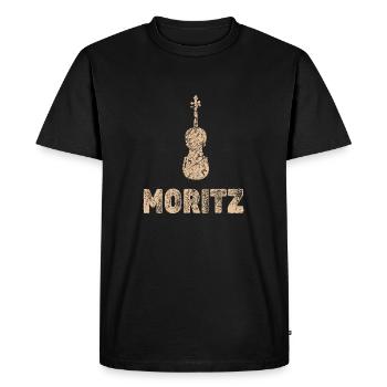 Viola Moritz - T-shirt Premium bio Homme - noir - Devant - Nico (187cm)