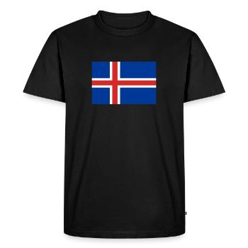 Iceland flag flag Icelandic Reykjavik Vikings - Men's Premium Organic T-Shirt - black - Front - Nico (187cm)