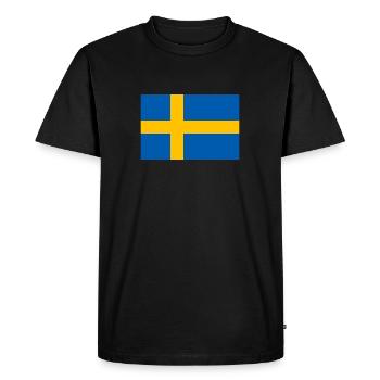 Suède drapeau drapeau suédois - T-shirt Premium bio Homme - noir - Devant - Nico (187cm)