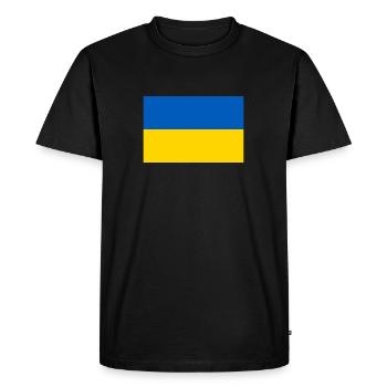 Ukraine drapeau ukrainien drapeau - T-shirt Premium bio Homme - noir - Devant - Nico (187cm)
