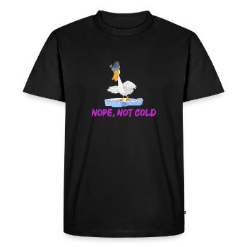 bain d'hiver bain de glace non, pas de bain d'hiver froid - T-shirt Premium bio Homme - noir - Devant - Nico (187cm)