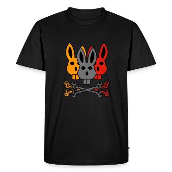 mauvais lapin esthétique danger style - T-shirt Premium bio Homme - noir - Devant - Nico (187cm)