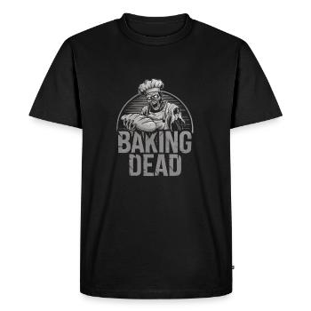 Baking Dead Zombie Baker Creepy Baker - Men's Premium Organic T-Shirt - black - Front - Nico (187cm)