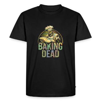 Baking Dead Zombie Baker Creepy Baker - Men's Premium Organic T-Shirt - black - Front - Nico (187cm)