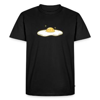 Oeuf au plat sucré - T-shirt Premium bio Homme - noir - Devant - Nico (187cm)