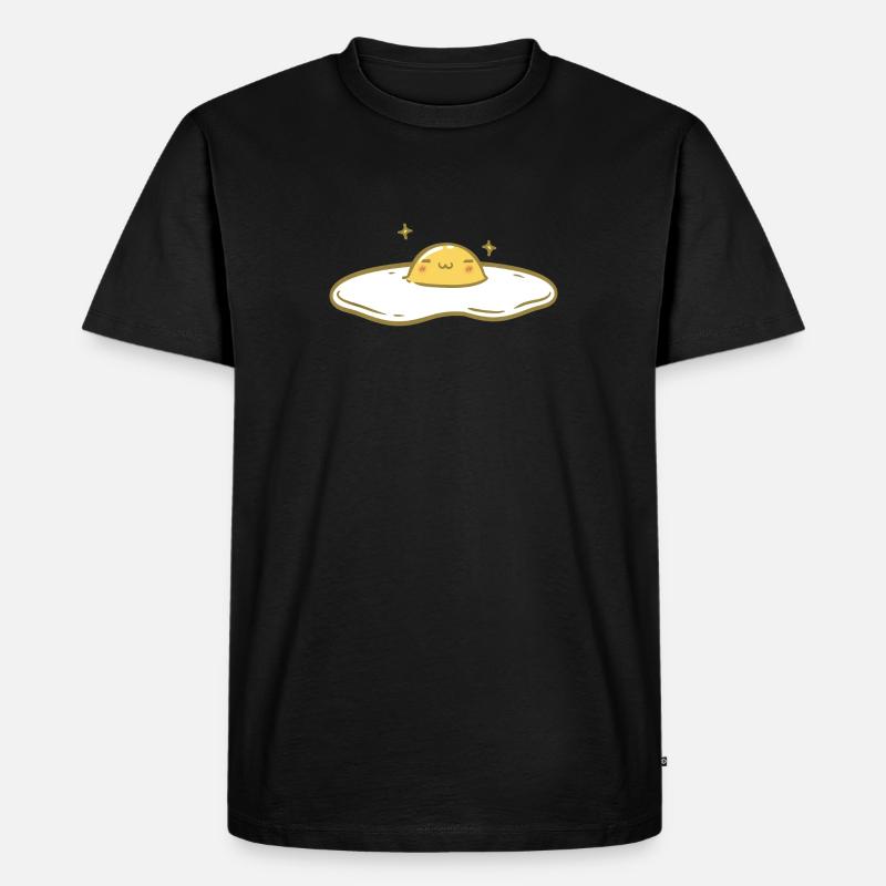 Süßes Spiegelei - Männer Premium Bio T-Shirt - Schwarz