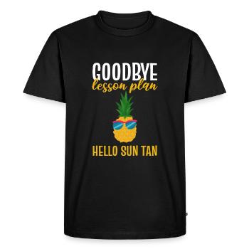 Pineapple - Men's Premium Organic T-Shirt - black - Front - Nico (187cm)