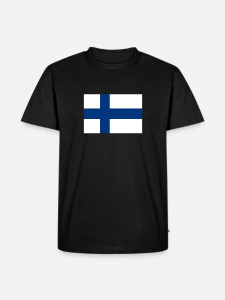 Finland Finnish Flag Flag - Men's Premium Organic T-Shirt - black