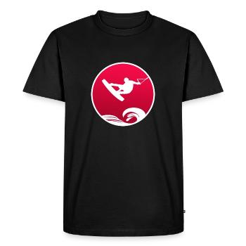 wakeboard wakeboarder wakestyle wavemaster - Men's Premium Organic T-Shirt - black - Front - Nico (187cm)