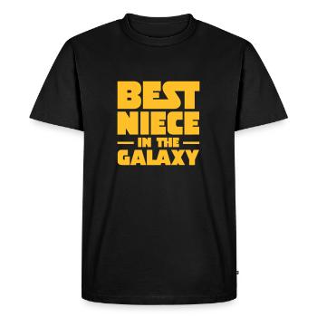 Best Niece In The Galaxy - Men's Premium Organic T-Shirt - black - Front - Nico (187cm)
