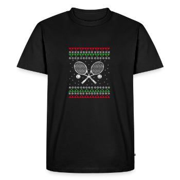 Tennis laid de Noël chandail cadeau de Noël - T-shirt Premium bio Homme - noir - Devant - Nico (187cm)