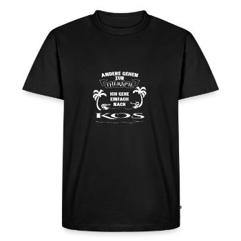 KOS cadeau de vacances de thérapie - T-shirt Premium bio Homme - noir - Devant - Nico (187cm)