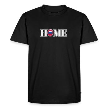 Russie Accueil cadeau - T-shirt Premium bio Homme - noir - Devant - Nico (187cm)