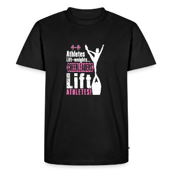 Pom-pom girl Cheerleading Cheer athlète cadeau - T-shirt Premium bio Homme - noir - Devant - Nico (187cm)
