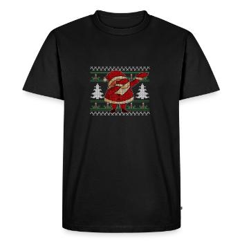 Dabbing Santa Ugly Shirt - Men's Premium Organic T-Shirt - black - Front - Nico (187cm)