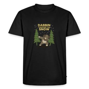 Tamponnant Chien / Cadeau - T-shirt Premium bio Homme - noir - Devant - Nico (187cm)