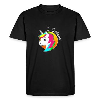 Unicorn Noël nouveau nouveau cadeau arc-en- - T-shirt Premium bio Homme - noir - Devant - Nico (187cm)