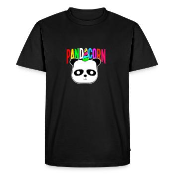 Christmas unicorn new gift rainbow - Men's Premium Organic T-Shirt - black - Front - Nico (187cm)