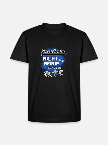 Erzieherin - eine Berufung - Männer Premium Bio T-Shirt - Schwarz