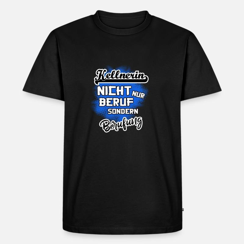 Kellnerin - eine Berufung - Männer Premium Bio T-Shirt - Schwarz