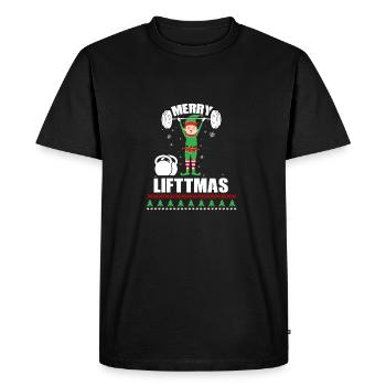 Elf Merry Liftmas bodybuilder Fitness Sports - T-shirt Premium bio Homme - noir - Devant - Nico (187cm)