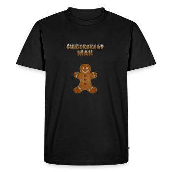 Ugly Christmas Christmas Partner Shirt Gingerbread - Men's Premium Organic T-Shirt - black - Front - Nico (187cm)
