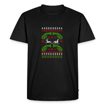 Musician baritone ugly christmas - Men's Premium Organic T-Shirt - black - Front - Nico (187cm)